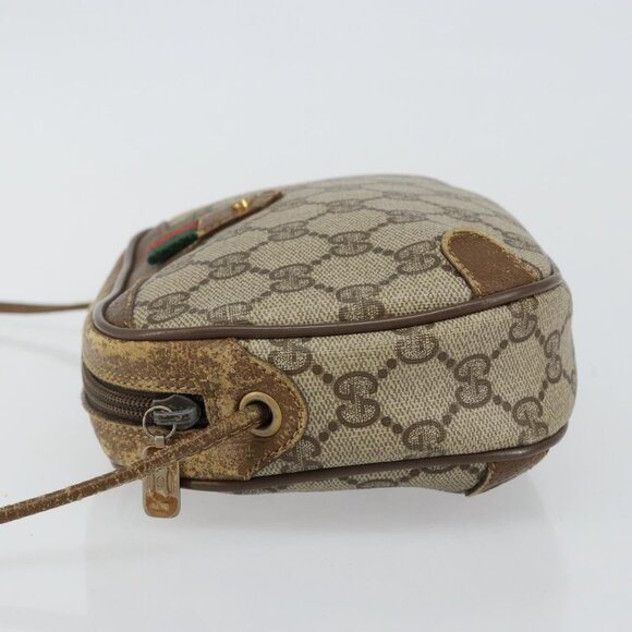 GUCCI GG Supreme Web Sherry Line Shoulder Bag PVC Beige 89 02 066 Auth 143576 - Picture 4 of 16